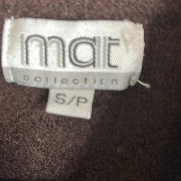 VINTAGE Mat Collection Brown Wool Jacket Blazer Embellished Grandma Size Small - Picture 9 of 14